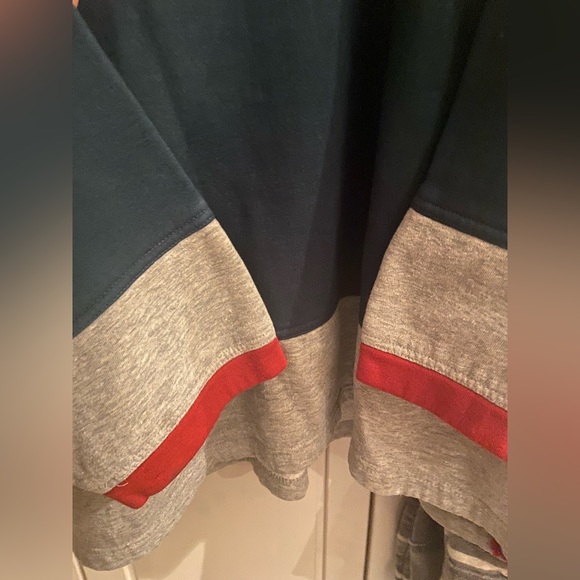 Navy and Gray Colorblock Women's Quarter-Zip Sweatshirt - Picture 2 of 8